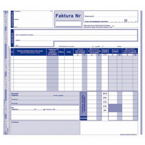 Druk MiP Faktura Netto 2/3 A4/80 - 2